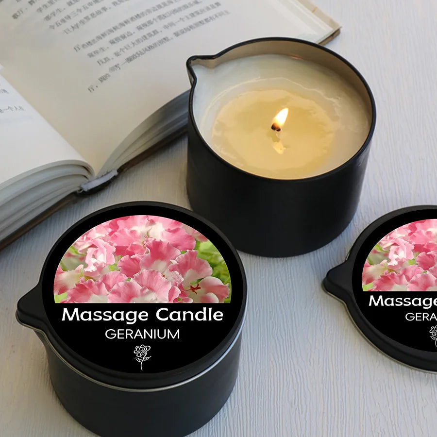 Bougie Massage Aromathérapie – Huile Luxe | Fleur de Cire