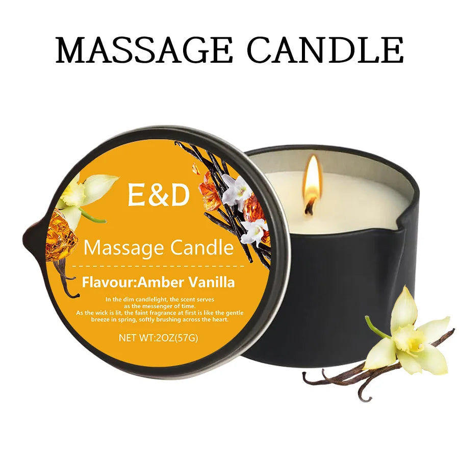 Bougie Massage Aromathérapie – Huile Luxe | Fleur de Cire