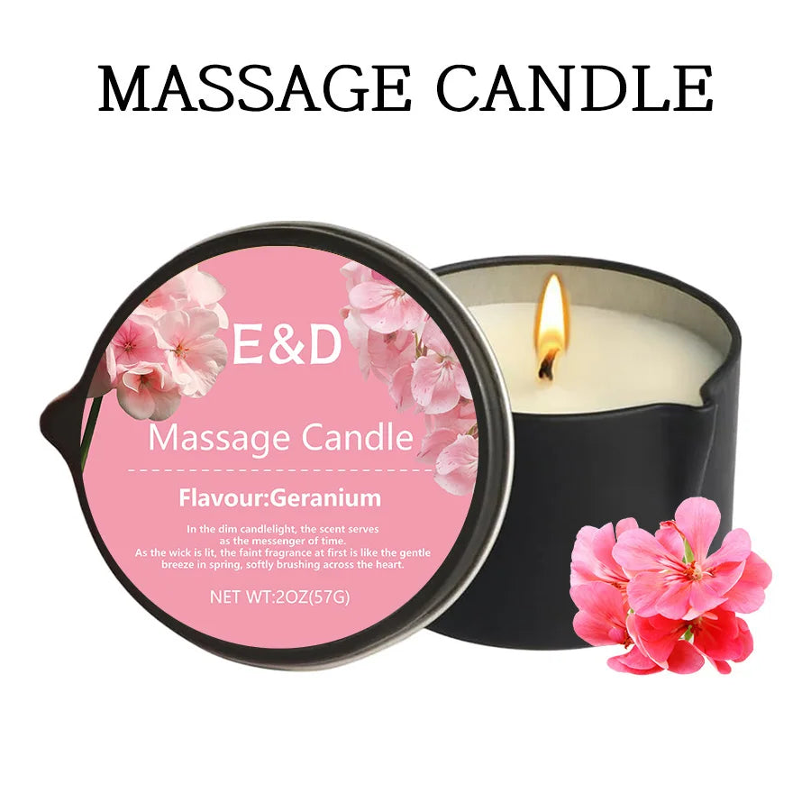 Bougie Massage Aromathérapie – Huile Luxe | Fleur de Cire
