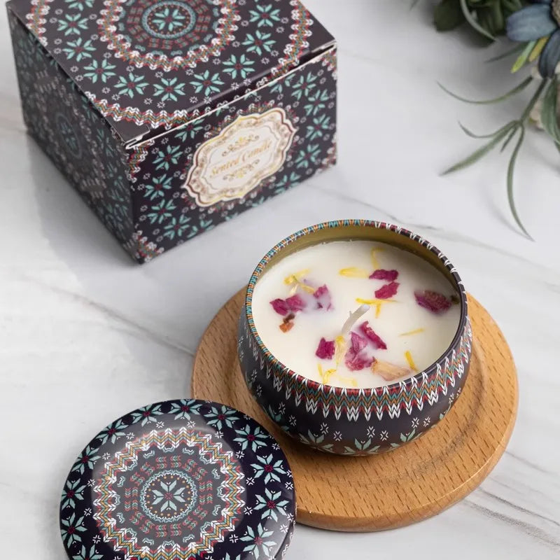 Bougie Parfumée Vintage – Cire de Soja | Fleur de Cire