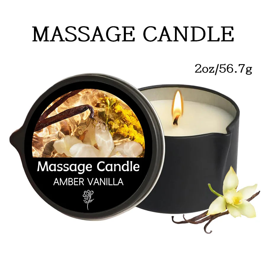 Bougie Massage Aromathérapie – Huile Luxe | Fleur de Cire