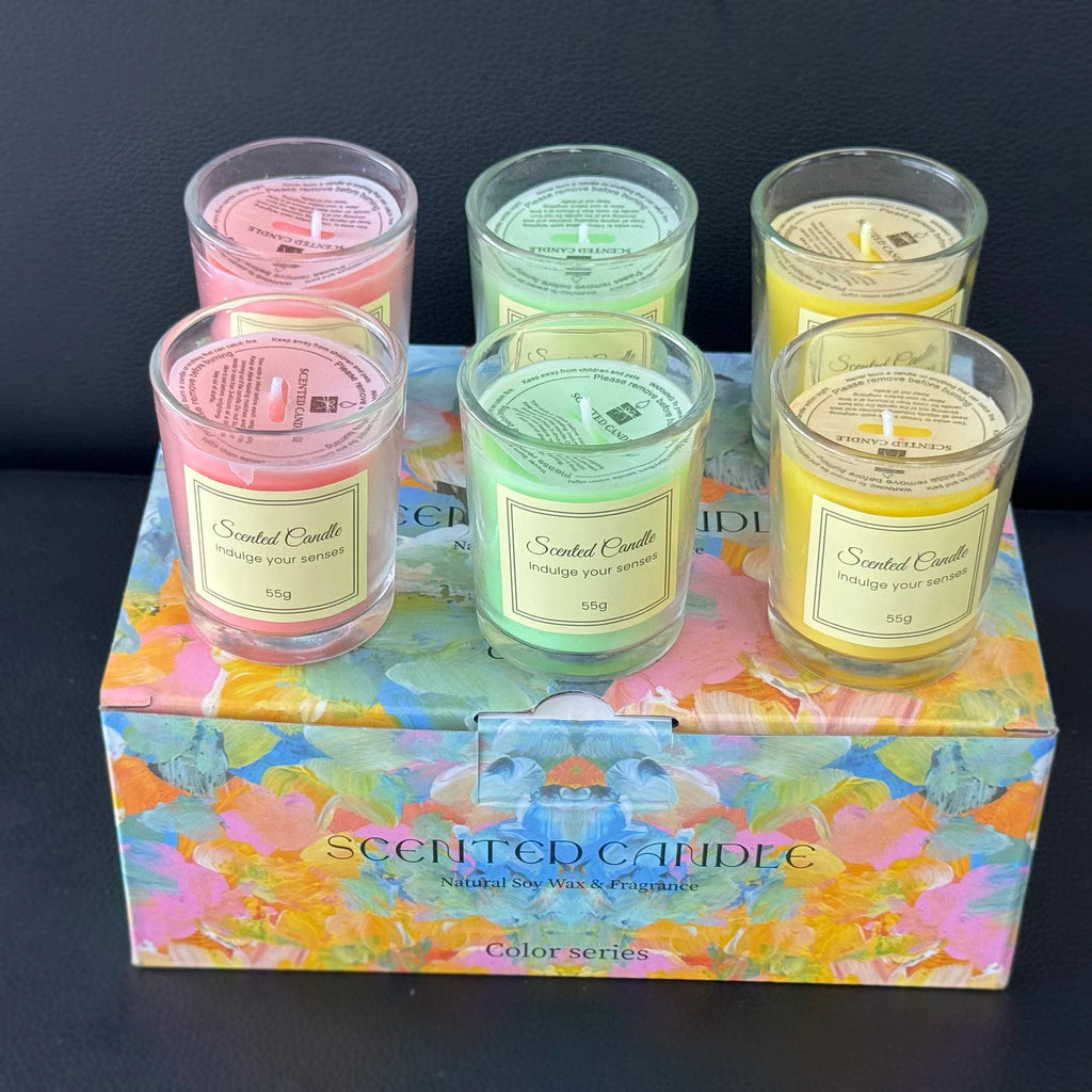 Bougie Aromathérapie Premium – Coffret Cadeau | Fleur de Cire