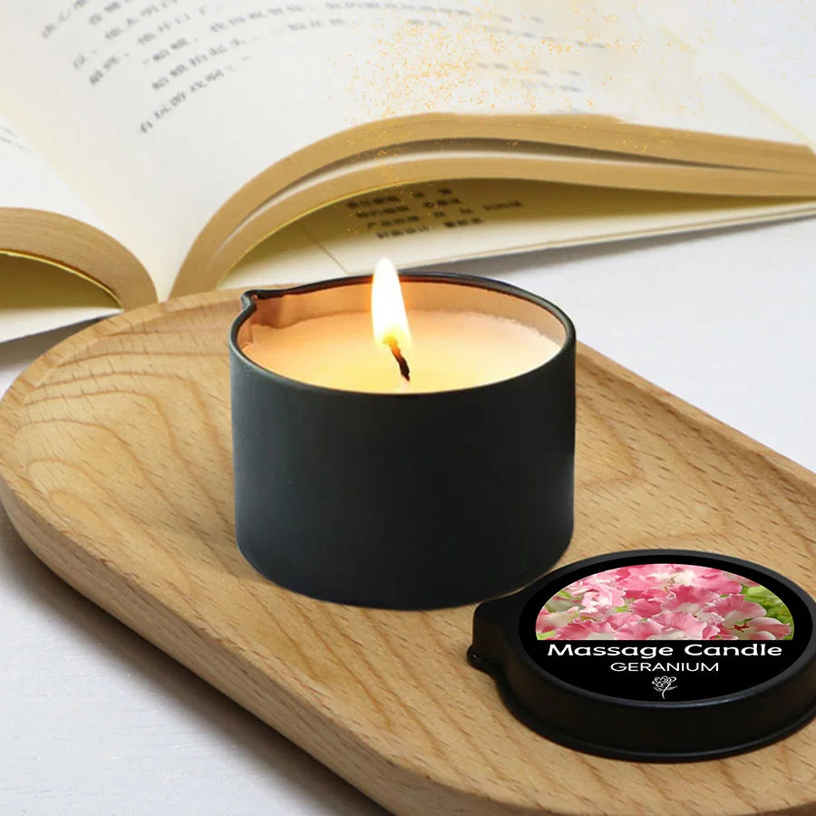 Bougie Massage Aromathérapie – Huile Luxe | Fleur de Cire