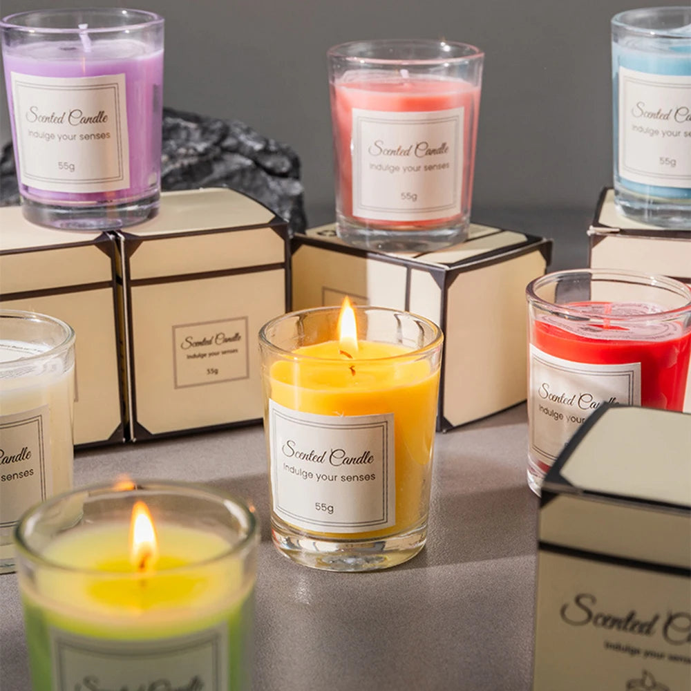 Bougie Aromathérapie Premium – Coffret Cadeau | Fleur de Cire