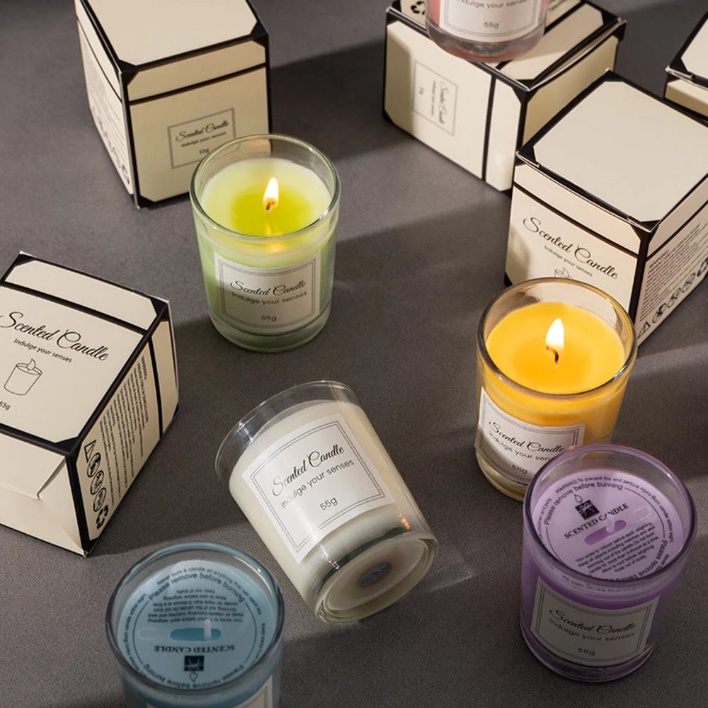 Bougie Aromathérapie Premium – Coffret Cadeau | Fleur de Cire