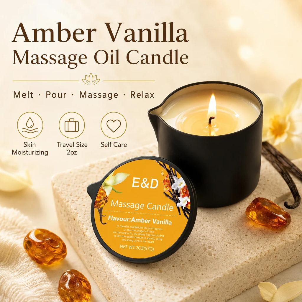 Bougie Massage Aromathérapie – Huile Luxe | Fleur de Cire